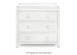 Dressers & Changing Tables|Dressers*Delta Children 3 Drawer Dresser with Interlocking Drawers Bianca White (130)