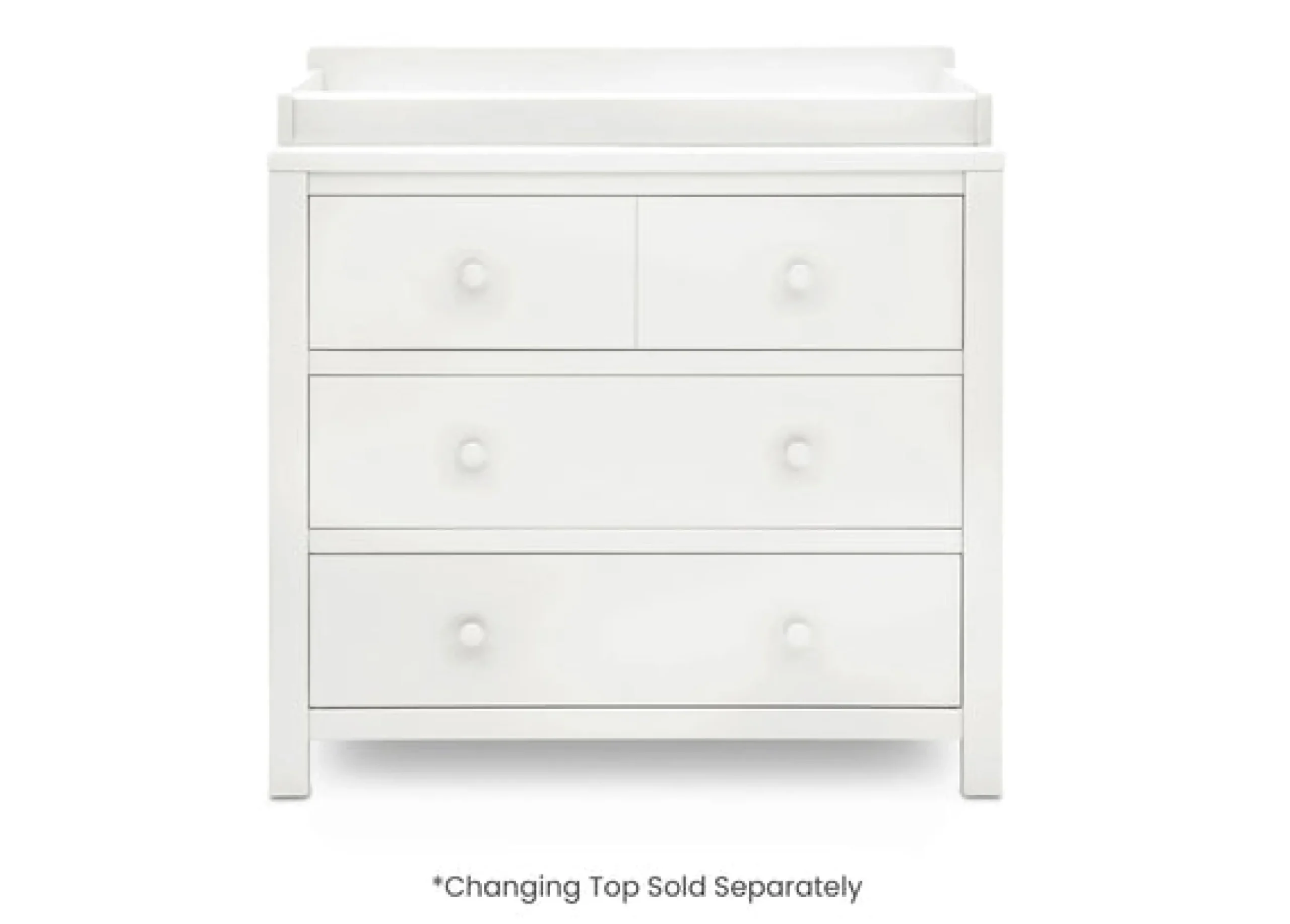 Dressers & Changing Tables|Dressers*Delta Children 3 Drawer Dresser with Interlocking Drawers Bianca White (130)