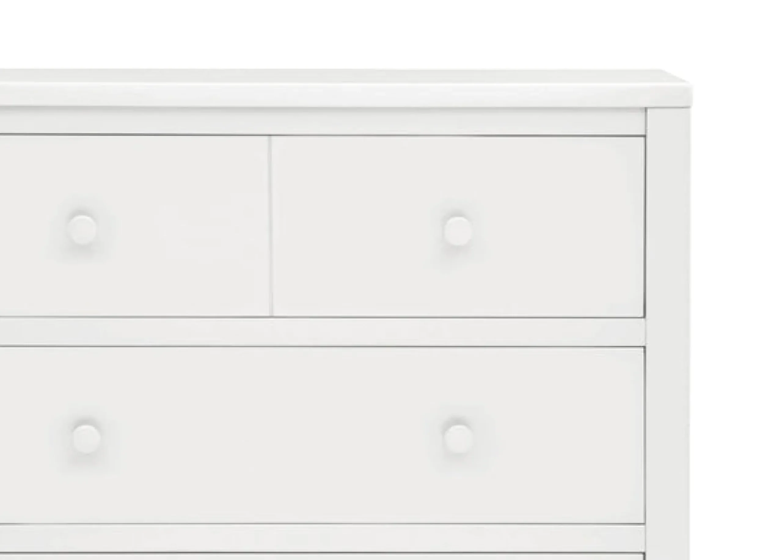 Dressers & Changing Tables|Dressers*Delta Children 3 Drawer Dresser with Interlocking Drawers Bianca White (130)