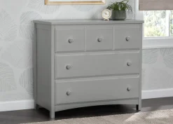 Dressers & Changing Tables|Dressers*Delta Children 3 Drawer Dresser with Interlocking Drawers Grey (026)
