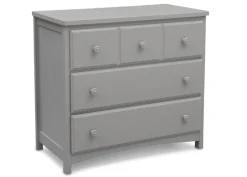 Dressers & Changing Tables|Dressers*Delta Children 3 Drawer Dresser with Interlocking Drawers Grey (026)