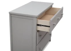 Dressers & Changing Tables|Dressers*Delta Children 3 Drawer Dresser with Interlocking Drawers Grey (026)