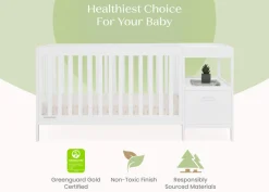 Baby Cribs*Delta Children Alice 5-in-1 Convertible Crib and Changer Bianca White (130)