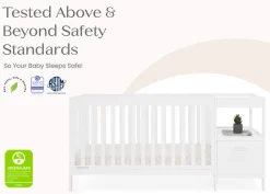 Baby Cribs*Delta Children Alice 5-in-1 Convertible Crib and Changer Bianca White (130)