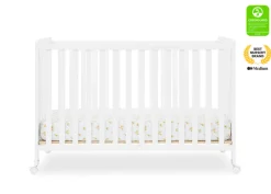 Baby Cribs*Simmons Kids Aria Full Size Portable Folding Crib Bianca White (130)