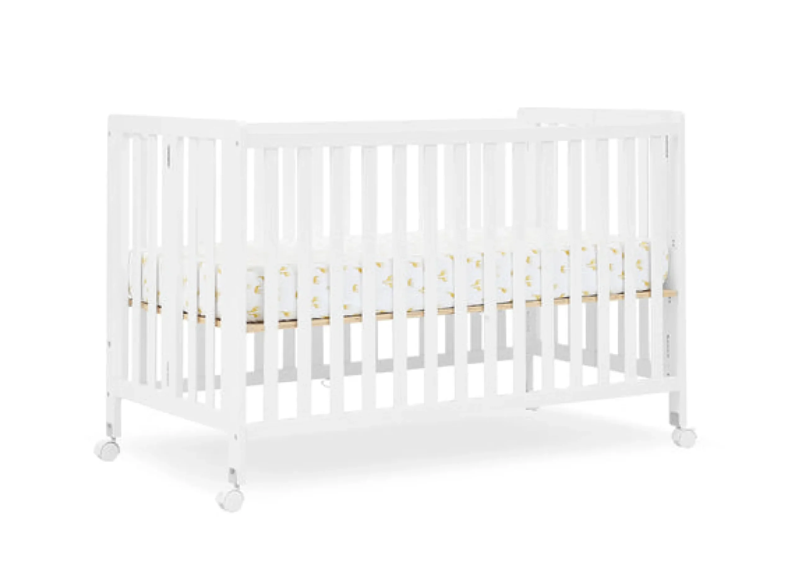 Baby Cribs*Simmons Kids Aria Full Size Portable Folding Crib Bianca White (130)