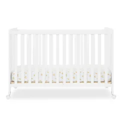 Baby Cribs*Simmons Kids Aria Full Size Portable Folding Crib Bianca White (130)