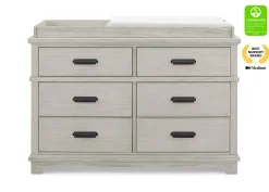 Dressers & Changing Tables|Dressers*Simmons Kids Asher 6 Drawer Dresser with Changing Top and Interlocking Drawers