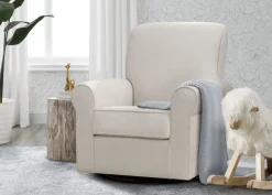 Gliders & Recliners*Delta Children Avery Upholstered Glider Sand (921)