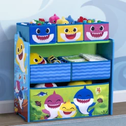 Toy Storage & Bookcases|Book & Toy Storage*Delta Children Baby Shark Design & Store 6 Bin Toy Storage Organizer