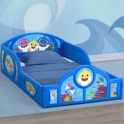 Toddler Beds*Delta Children Baby Shark Plastic Sleep and Play Toddler Bed with Attached Guardrails