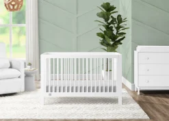 Baby Cribs*babyGap Charlie 6-in-1 Convertible Crib Bianca White (130)