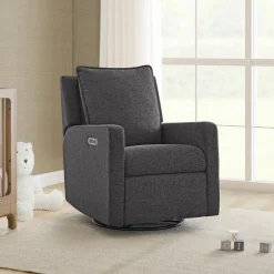 Gliders & Recliners*babyGap by Delta Children babyGap Harlowe Power Recliner with USB-A and Type-C Ports in Stain-Resistant Performance Fabric Charcoal (1548)