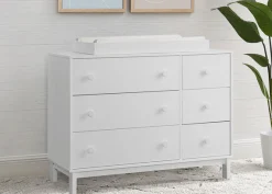 Dressers & Changing Tables|Dressers*babyGap by Delta Children babyGap Legacy 6 Drawer Dresser with Interlocking Drawers Bianca White (130)