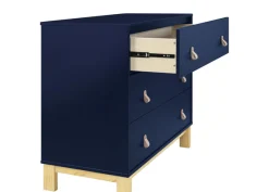 Dressers & Changing Tables|Dressers*babyGap by Delta Children babyGap Legacy 3 Drawer Dresser with Leather Pulls Navy with Natural (1481)