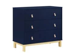 Dressers & Changing Tables|Dressers*babyGap by Delta Children babyGap Legacy 3 Drawer Dresser with Leather Pulls Navy with Natural (1481)
