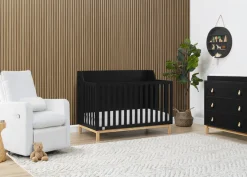 Baby Cribs*babyGap Oxford 6-in-1 Convertible Crib Ebony with Natural (1482)