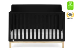 Baby Cribs*babyGap Oxford 6-in-1 Convertible Crib Ebony with Natural (1482)