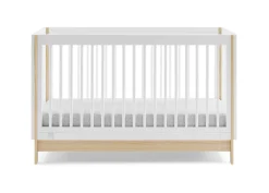 Baby Cribs*babyGap Tate 4-in-1 Convertible Crib Bianca White with Natural (123)