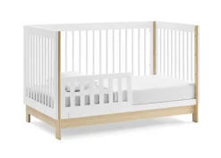 Baby Cribs*babyGap Tate 4-in-1 Convertible Crib Bianca White with Natural (123)