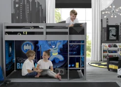 Shop By Character|Shop By Character*Delta Children Batman Loft Bed Tent - Curtain Set for Twin Loft Bed (Bed Sold Separately)