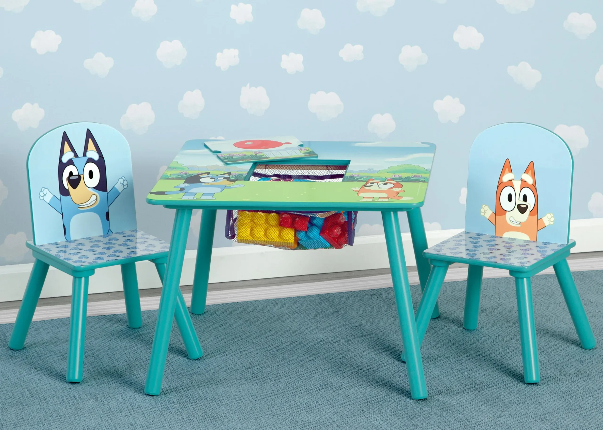 Table & Chair Sets|Table & Chair Sets*Delta Children Bluey Kids Table and Chair Set with Storage (2 Chairs Included)