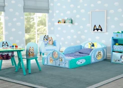 Toddler Beds*Delta Children Bluey Sleep and Play Toddler Bed with Built-In Guardrails