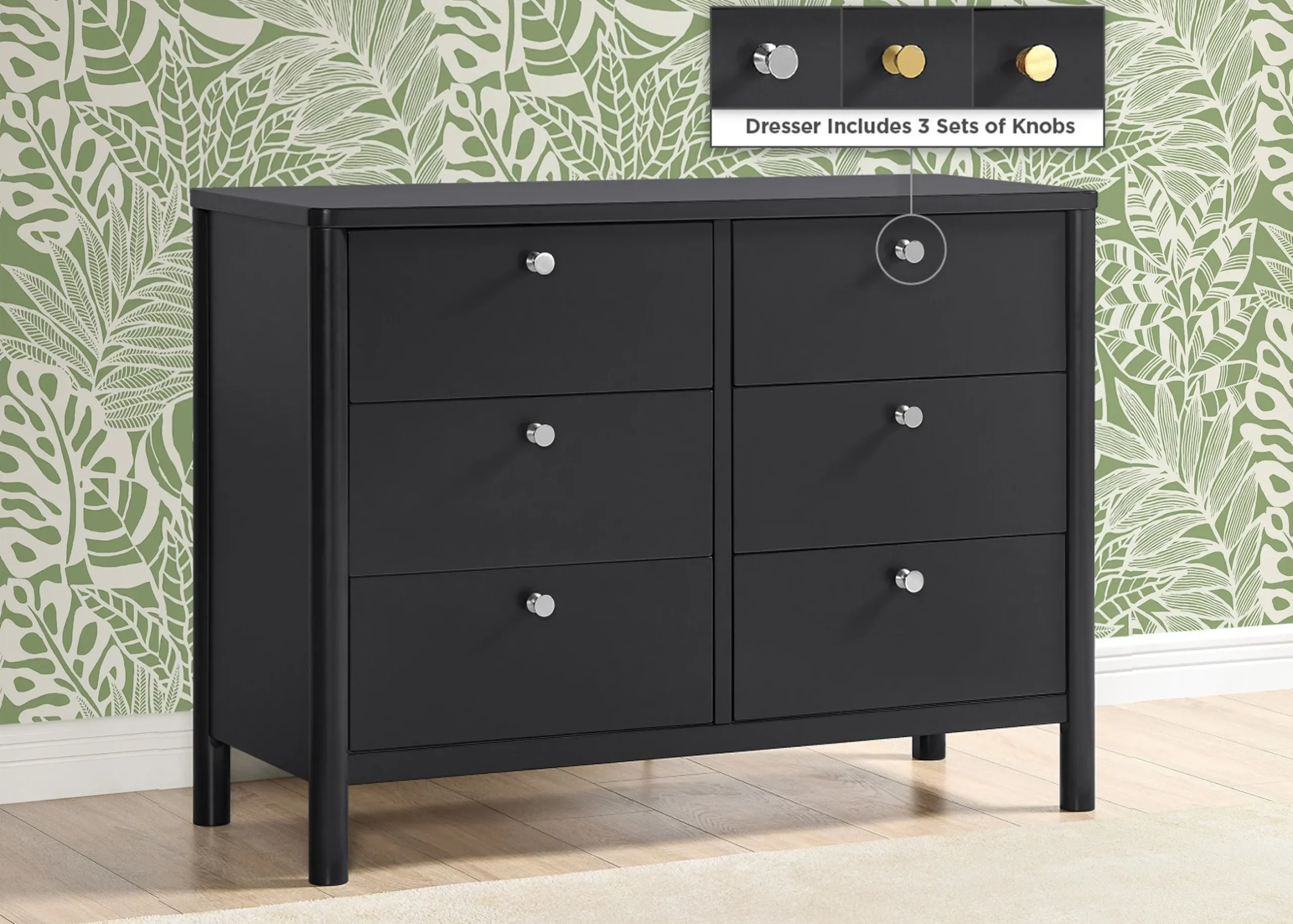 Dressers & Changing Tables|Dressers*Delta Children Brooks 6 Drawer Dresser with Interlocking Drawers