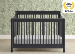 Baby Cribs*Delta Children Brooks 6-in-1 Convertible Crib Midnight Grey (1360)