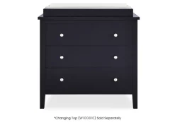 Dressers & Changing Tables|Dressers*Delta Children Campbell 3 Drawer Dresser Midnight Grey (1360)