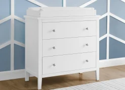 Dressers & Changing Tables|Dressers*Delta Children Campbell 3 Drawer Dresser with Interlocking Drawers