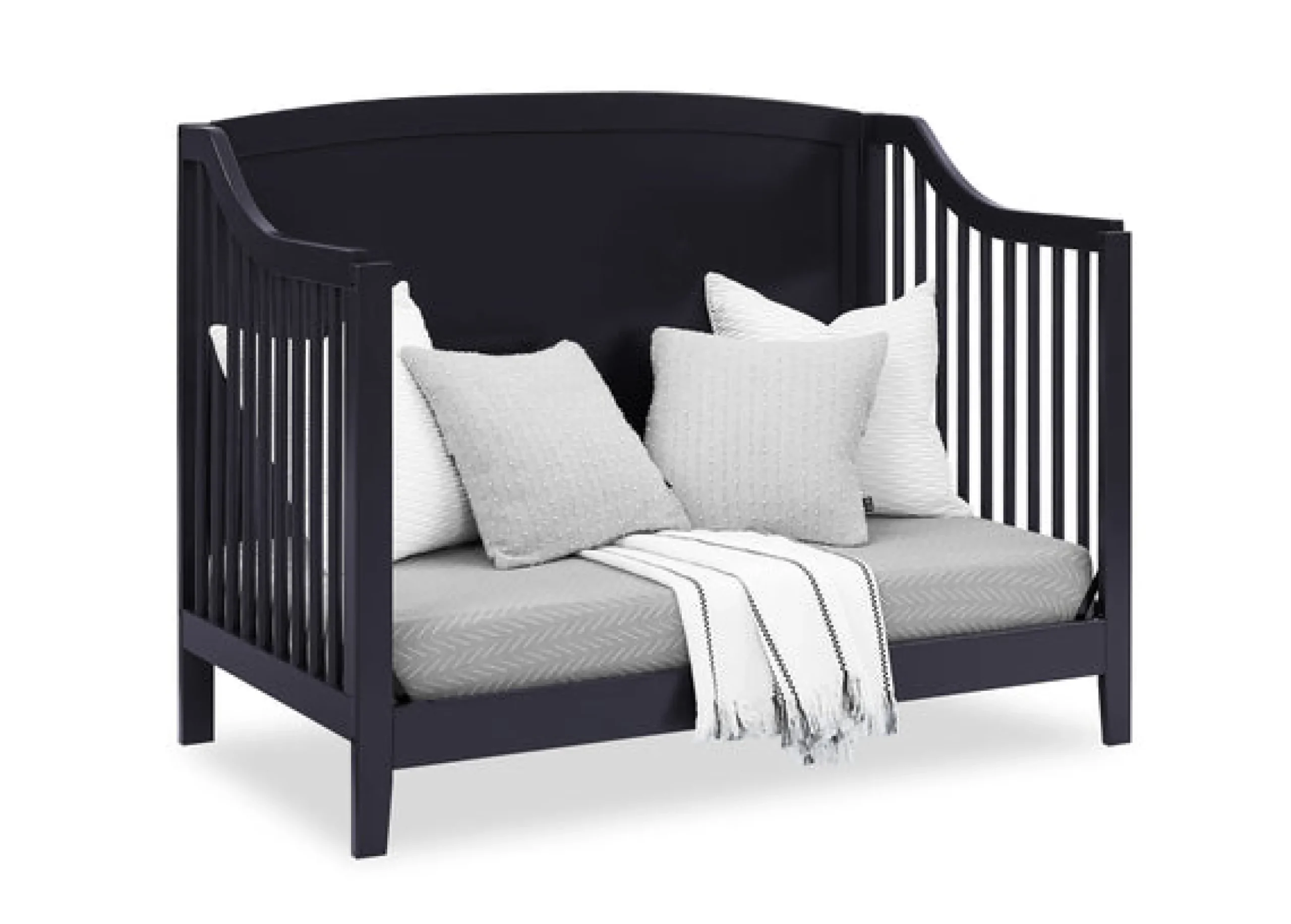 Baby Cribs*Delta Children Campbell 6-in-1 Convertible Crib Midnight Grey (1360)
