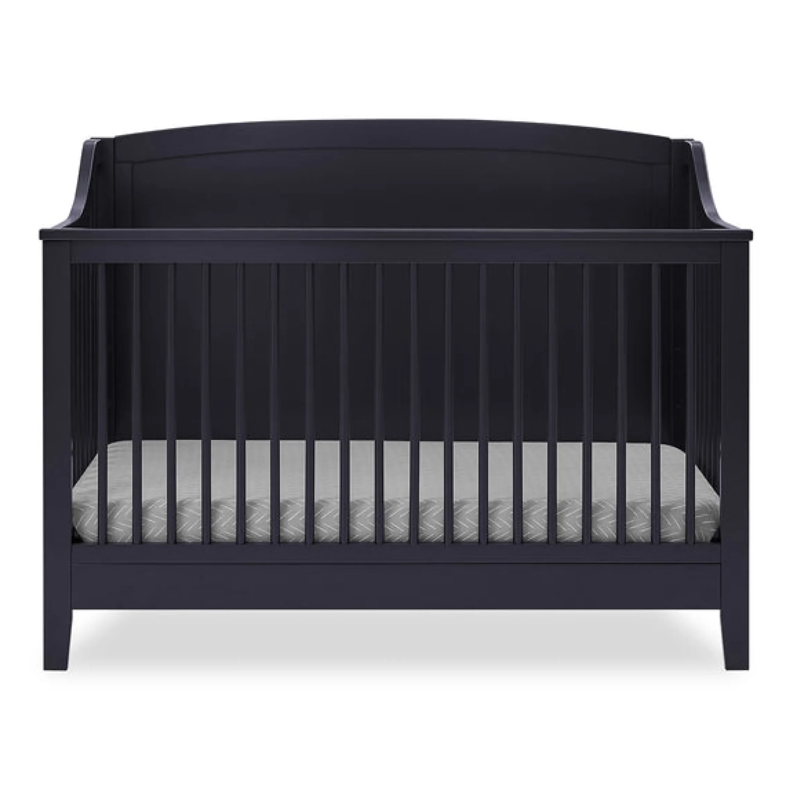 Baby Cribs*Delta Children Campbell 6-in-1 Convertible Crib Midnight Grey (1360)