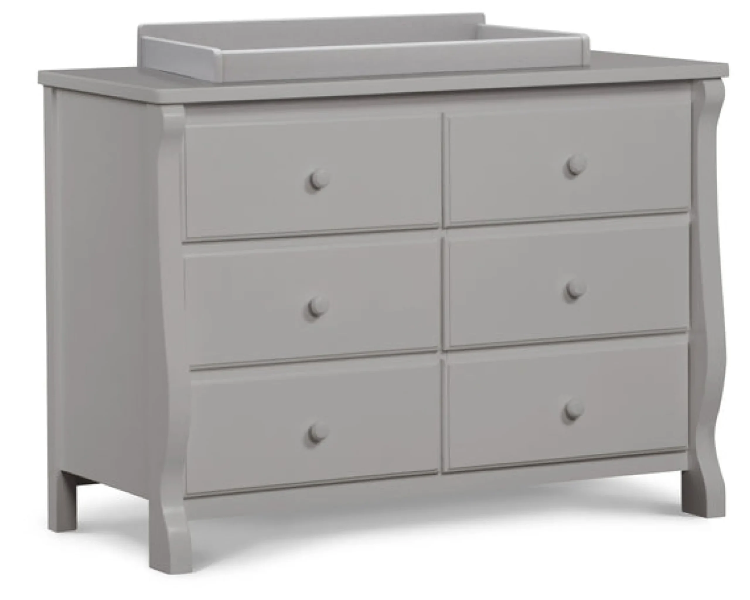 Dressers & Changing Tables|Dressers*Delta Children Canton / Eclipse 6 Drawer Dresser with Interlocking Drawers Grey (026)