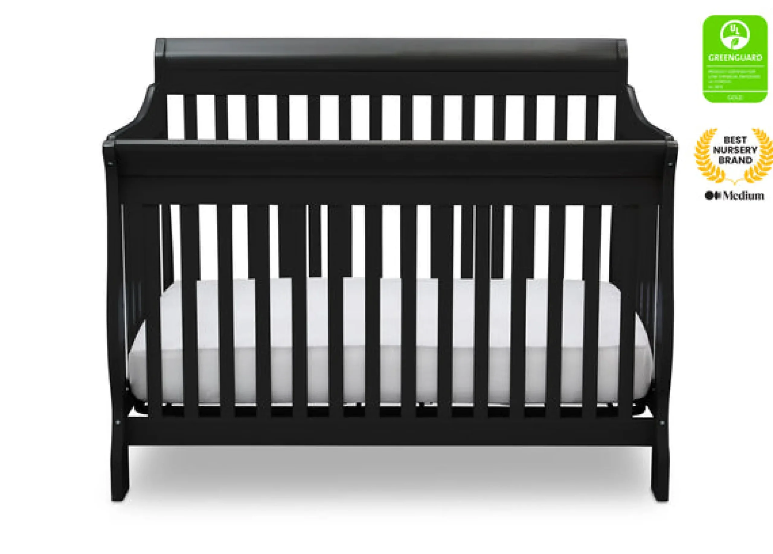 Baby Cribs*Delta Children Canton 4-in-1 Crib Ebony (0011)