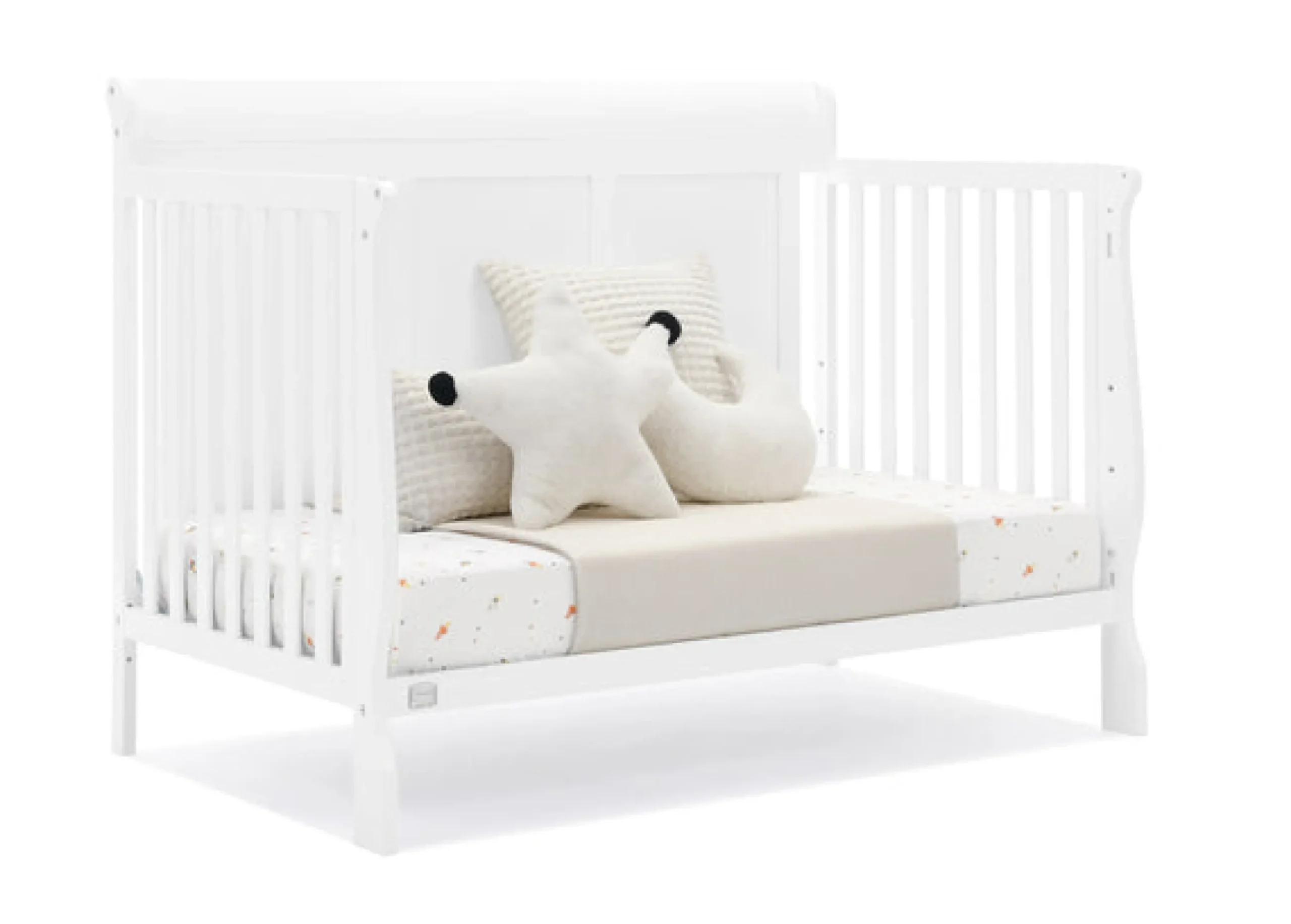 Baby Cribs*Simmons Kids Carter 6-in-1 Convertible Crib Bianca White (130)