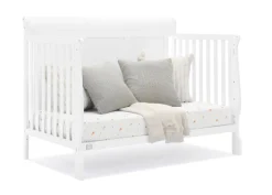 Baby Cribs*Simmons Kids Carter 6-in-1 Convertible Crib Bianca White (130)