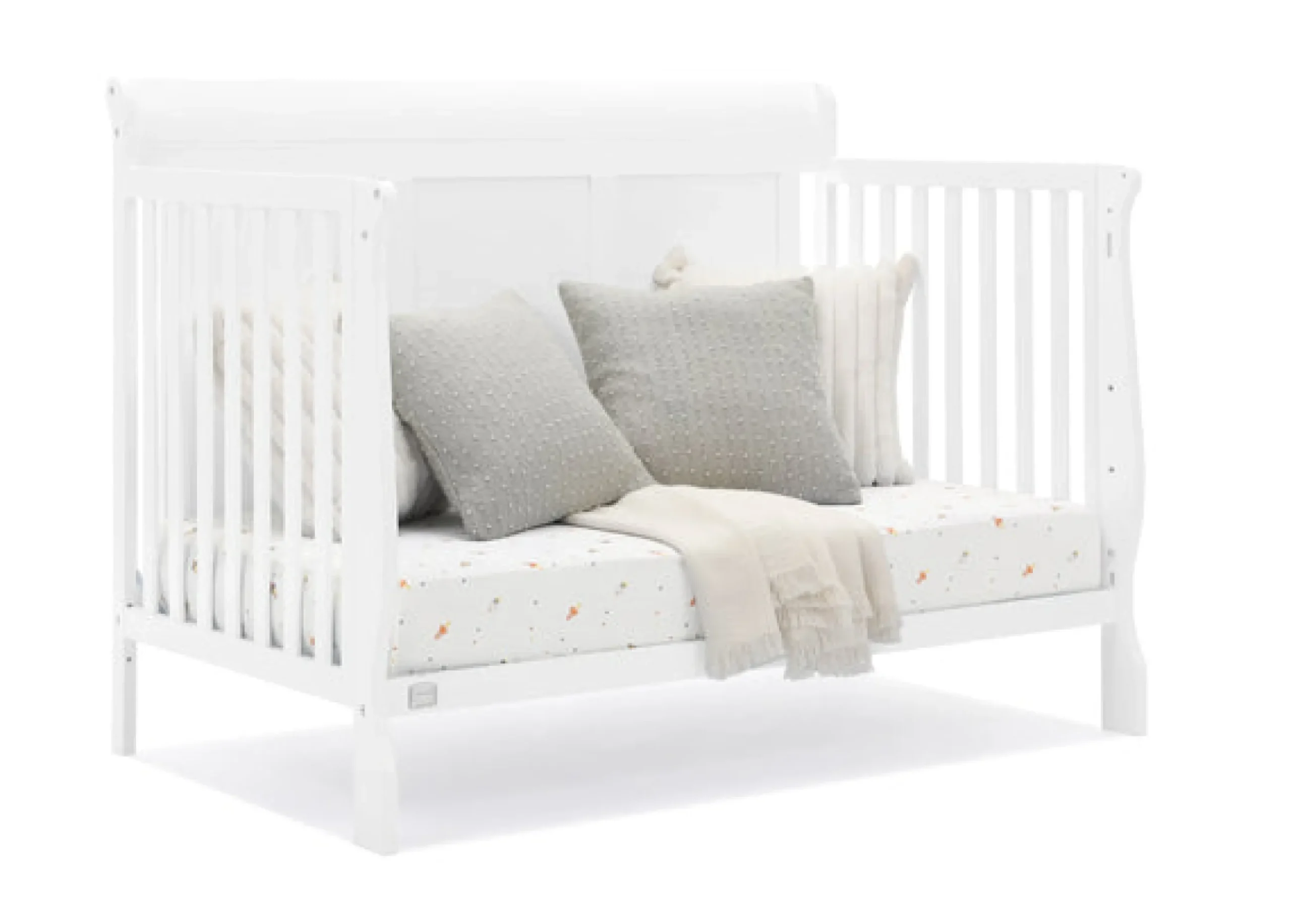 Baby Cribs*Simmons Kids Carter 6-in-1 Convertible Crib Bianca White (130)