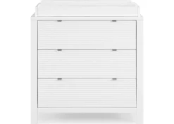 Dressers & Changing Tables|Dressers*Delta Children Cassie 3 Drawer Dresser with Changing Top Bianca White (130)