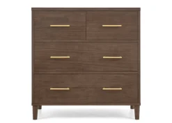 Dressers & Changing Tables|Dressers*Delta Children Classic 4 Drawer Dresser with Changing Top and Interlocking Drawers Teak Brown (1526)