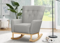 Gliders & Recliners*Delta Children Colby Rocking Chair French Grey with Natural (1424)