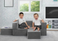 Kids’ Chairs|Play Couches*Delta Children Convertible Sofa and Play Set for Kids and Toddlers Modular Foam Couch and Flip Out Lounger with 2 Ottomans