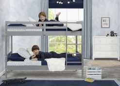 Twin Beds*Delta Children Convertible Twin Bunk Bed with Ladder and Guardrails