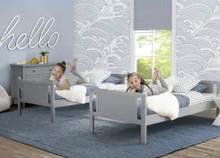 Twin Beds*Delta Children Convertible Twin Bunk Bed with Ladder and Guardrails