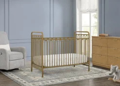 Baby Cribs*Delta Children Darcy 4-in-1 Convertible Metal Crib Melted Bronze (1362)