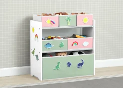 Toy Storage & Bookcases|Book & Toy Storage*Delta Children Design & Store 6 Bin Toy Storage Organizer with Interchangeable Patches
