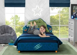 Twin Beds*Delta Children Dinosaur Upholstered Twin Bed