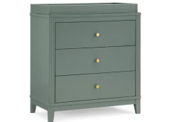 Dressers & Changing Tables|Dressers*Delta Children Eloise 3 Drawer Dresser with Changing Top and Interlocking Drawers Grassy Glen (357)