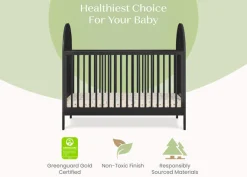 Baby Cribs*Delta Children Eloise 4-in-1 Convertible Crib Midnight Grey (1360)