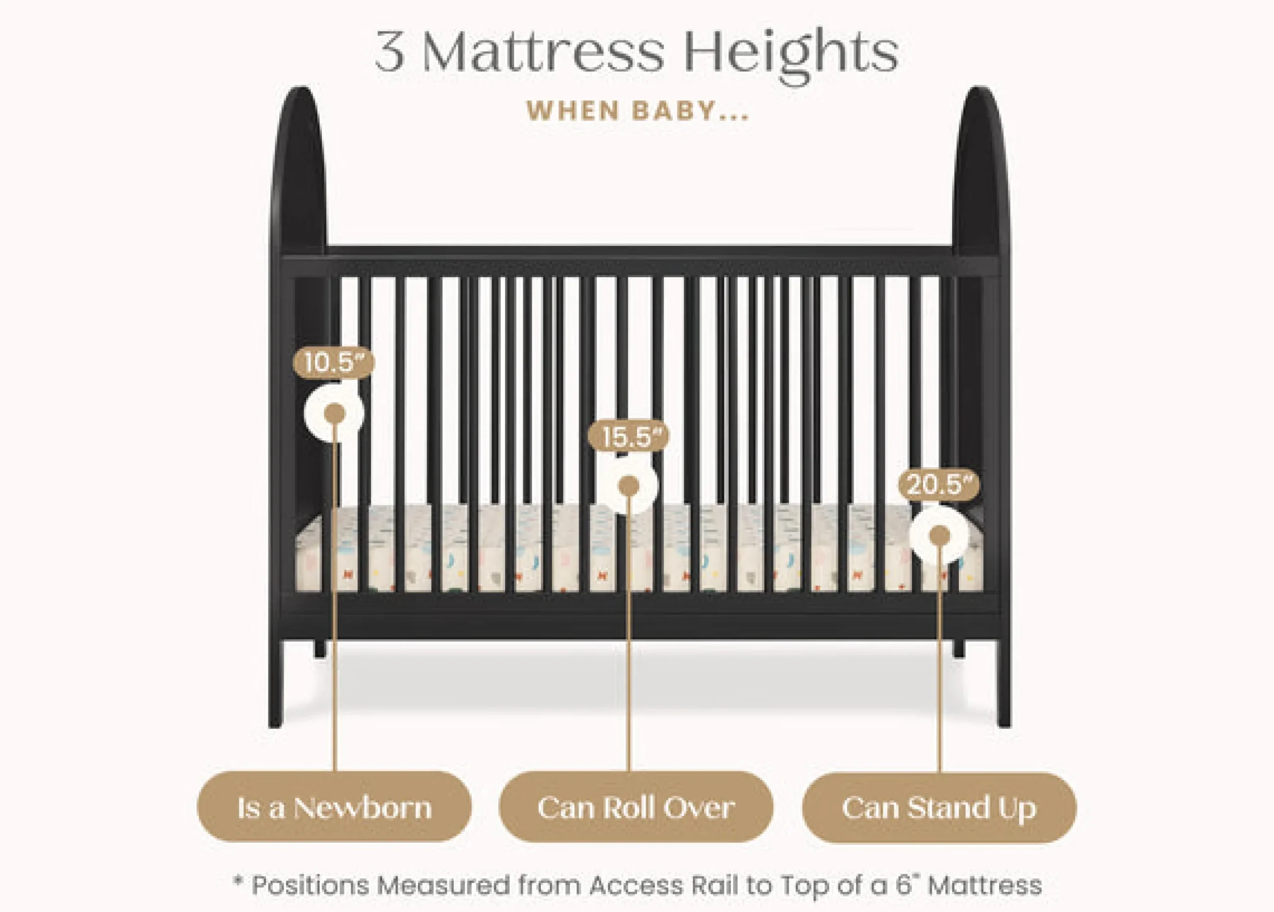 Baby Cribs*Delta Children Eloise 4-in-1 Convertible Crib Midnight Grey (1360)